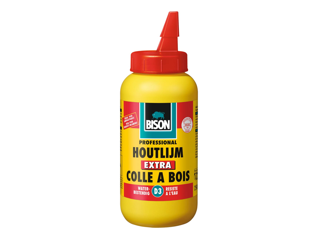 Houtlijm Bison Extra flacon 250g wit