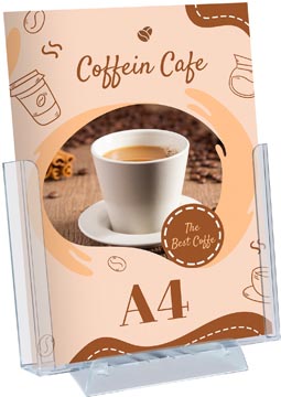 Folderhouder tafel Europel verstelbaar A4 of A5 of 1/3 A4 transparant