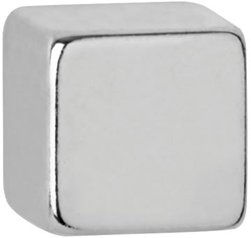 Magneet MAUL neodymium kubus 7x7x7mm trekkracht 1,6kg zilver (10)