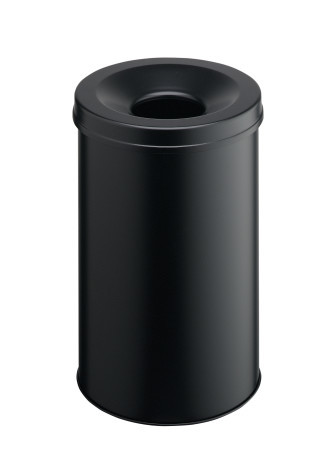 [DUR-330601] Afvalbak Durable Safe metaal rond 30L met vlamdover (zwart)