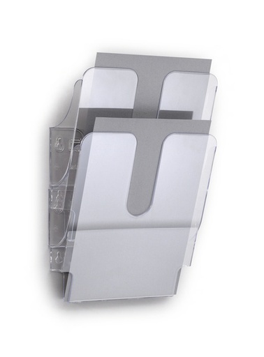 [DUR-1709008400] Folderhouder wand Durable Flexiplus A4 staand 2-vaks (transparant)