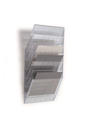 [DUR-1709785400] Folderhouder wand Durable Flexiboxx A4 liggend 6-vaks (transparant)