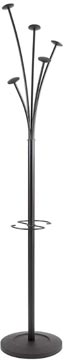 Kapstok met parapluhouder 5 haken zwart