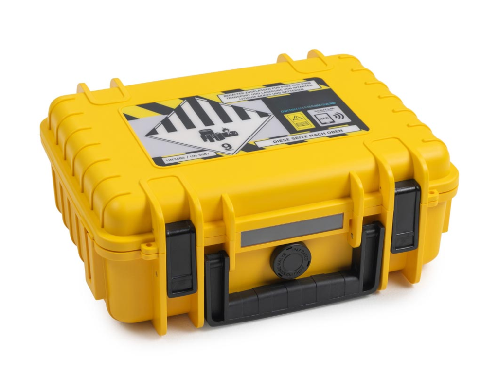 Koffer voor Lithium-Ion batterijen De Raat small 4L geel