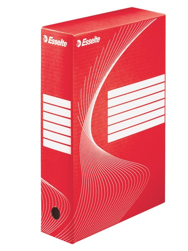 [ESS-128412] Archiefdoos Esselte Boxycolor karton A4/folio 250x352mm rug 80mm (25) (rood)