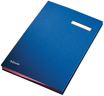 [ESS-621063] Handtekenmap Esselte PP A4 20-vaks grijze vloei (blauw)
