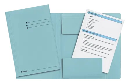 Map 3-kleppen Esselte Manilla karton folio 275g (50)