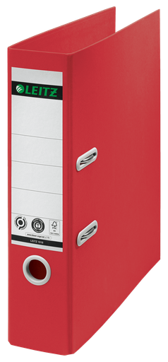[ESS-10180025] Ordner Leitz 180° Recycle karton A4 rug 80mm (rood)
