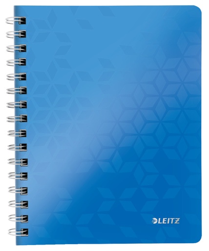 [ESS-46390036] Spiraalschrift Leitz WOW PP A5 gelijnd 160blz metallic (blauw)