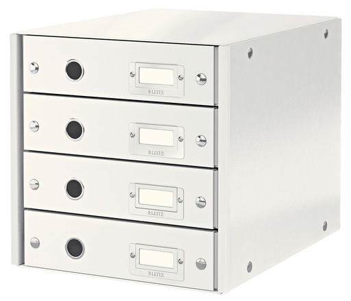 [ESS-60490001] Ladenblok Leitz Click&Store WOW PP A4 4 laden metallic (wit)