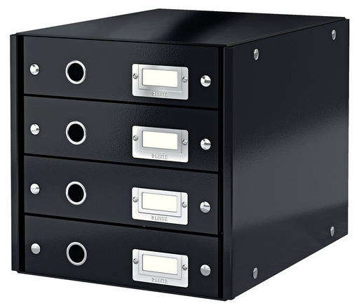 [ESS-60490095] Ladenblok Leitz Click&Store WOW PP A4 4 laden metallic (zwart)