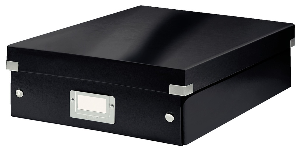 Opbergdoos Leitz Click&Store WOW PP A4 met sorteervakken metallic