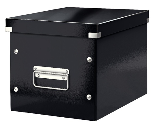 [ESS-61090095] Opbergdoos Leitz Click&Store WOW Cube PP middelgroot metallic (zwart)