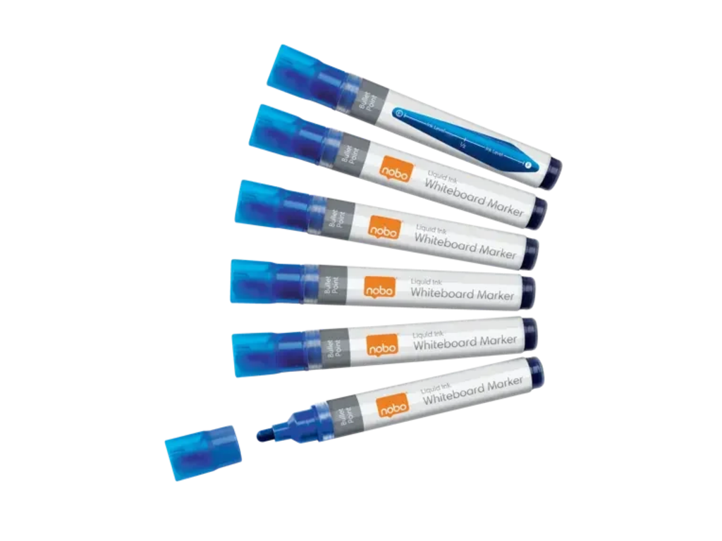 Whiteboardmarker Nobo Liquid Ink ronde 3mm punt (10)