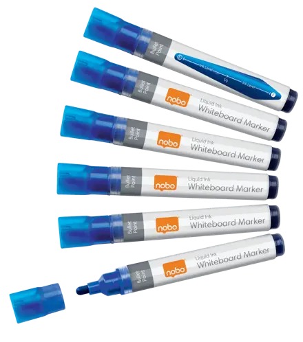 [ACCO-1915378] Whiteboardmarker Nobo Liquid Ink ronde 3mm punt (10) (blauw)