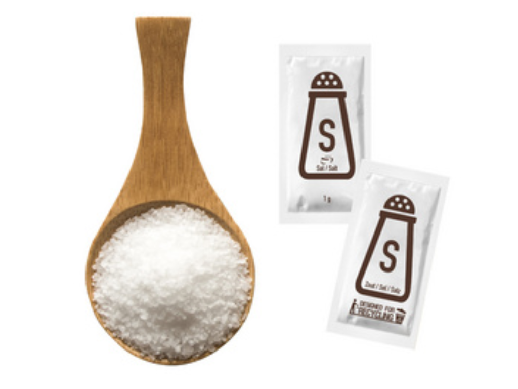 Zakje met zout Hellma porties 1g (2000)