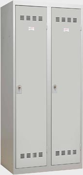 Garderobekast vuile industrie lockers Henry Pierre 180x80cm 2 deuren grijs