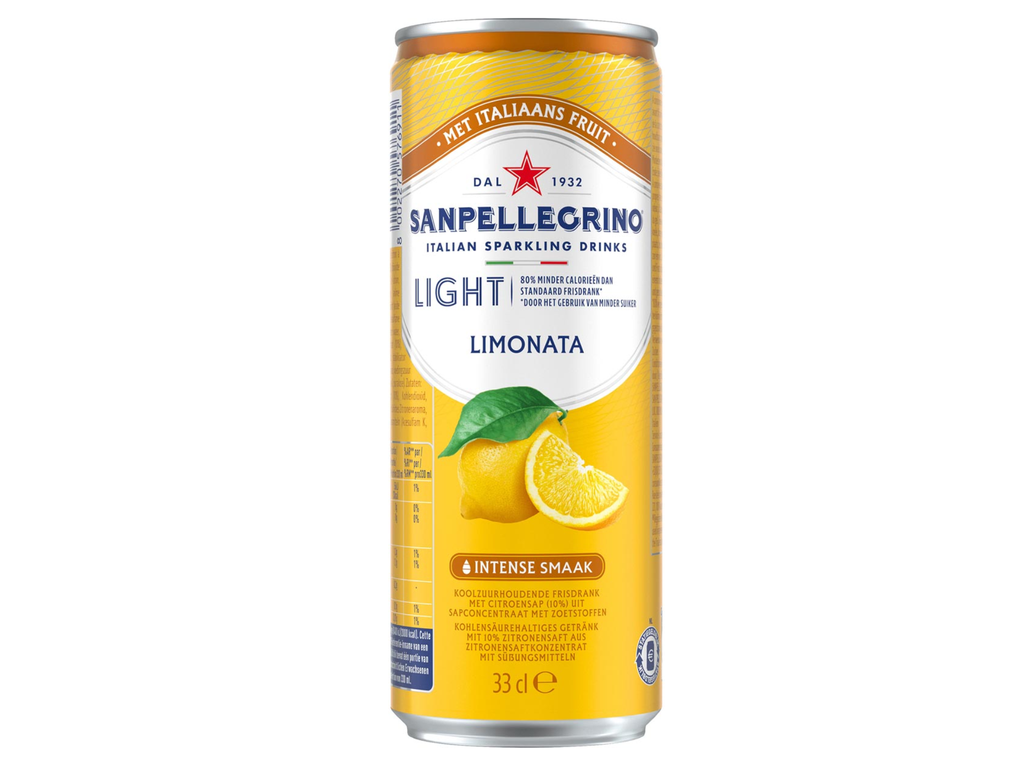 Limonade San Pellegrino Limonata light sleek blik 33cl (6)