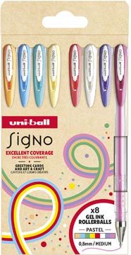 Gelroller Uni-ball Signo Pastel medium punt 0,7mm assorti (8)