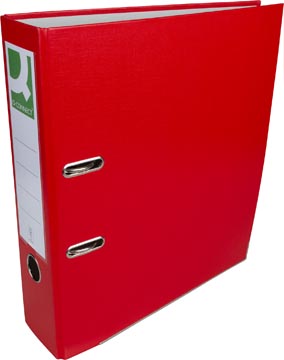 [TIM-KF12056] Ordner Q-Connect karton en PP A4 rug 80mm met beschermrand (rood)