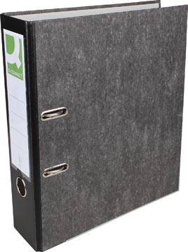 Ordner Q-Connect karton A4 rug 80mm verwisselbaar rugetiket gewolkt zwart