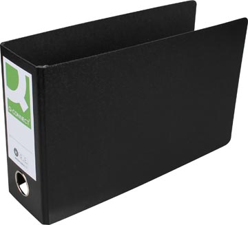 Ordner Q-Connect karton A5 liggend rug 80mm zelfklevend rugetiket zwart