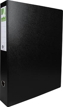 Ordner Q-Connect karton A3 staand rug 80mm zelfklevend rugetiket zwart