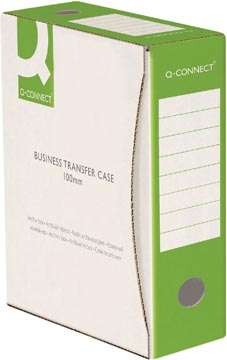 Archiefdoos Q-Connect karton A4 339x298mm rug 100mm wit-groen