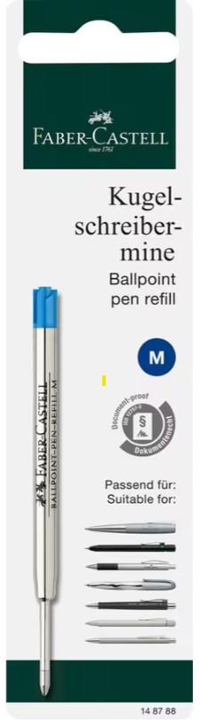 Balpenvulling Faber-Castell Hexo M blauw