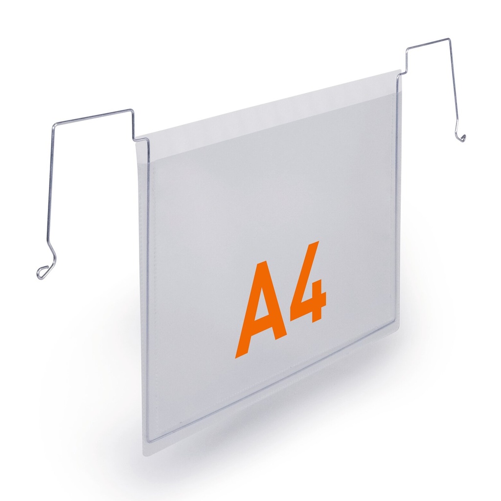 Documenthoes Durable PP A4 liggend 297x210mm met ophangbeugel transparant (50)