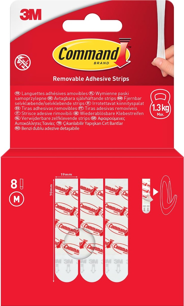 Kleefstrips Command medium wit (8)