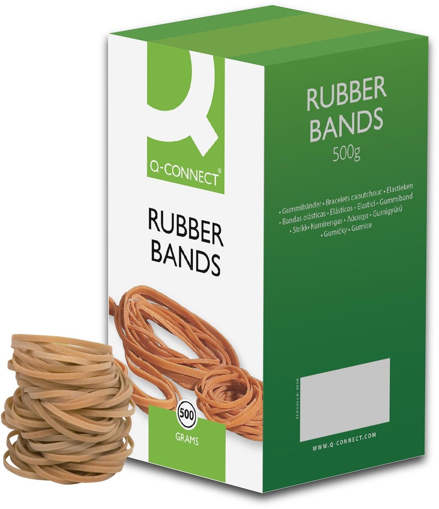 Elastieken Q-Connect breedte 3mm lengte 80mm nr 32 500g