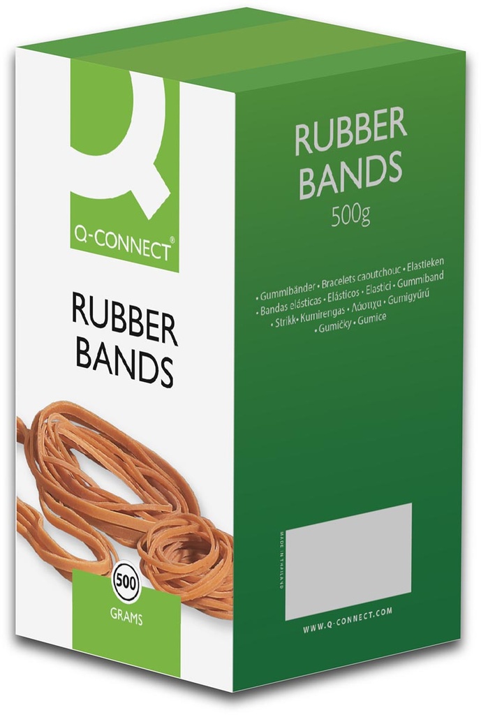 Elastieken Q-Connect breedte 12mm lengte 125mm nr 87 500g