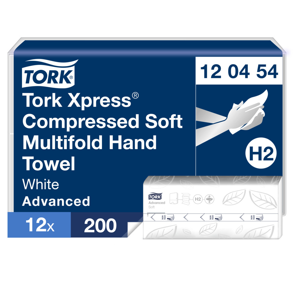 Handdoeken Tork Xpress Compressed Soft Multifold Advanced H2 2-laags 200vel (12)