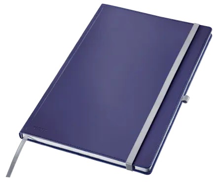 Notitieboek Leitz Style karton A4 harde kaft gelijnd blauw