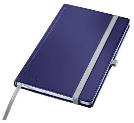 Notitieboek Leitz Style karton A5 harde kaft gelijnd blauw