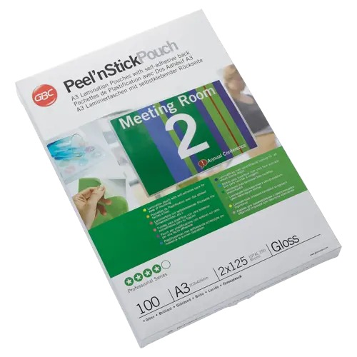 Lamineerhoes GBC Peel'nStick A3 2x125µ zelfklevend (100)