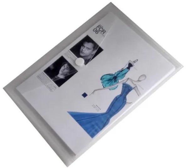 Documentmap PP A4 velcro sluiting transparant (10)