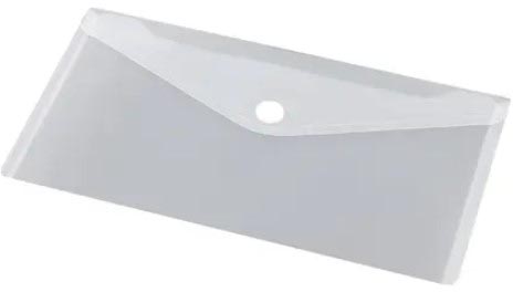 Documentmap PP DL 225x125mm met velcro sluiting transparant (10)