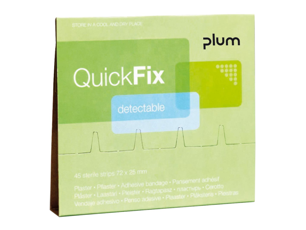 Navulling voor pleisterautomaat Plum QuickFix detecteerbare blauwe pleisters (30)