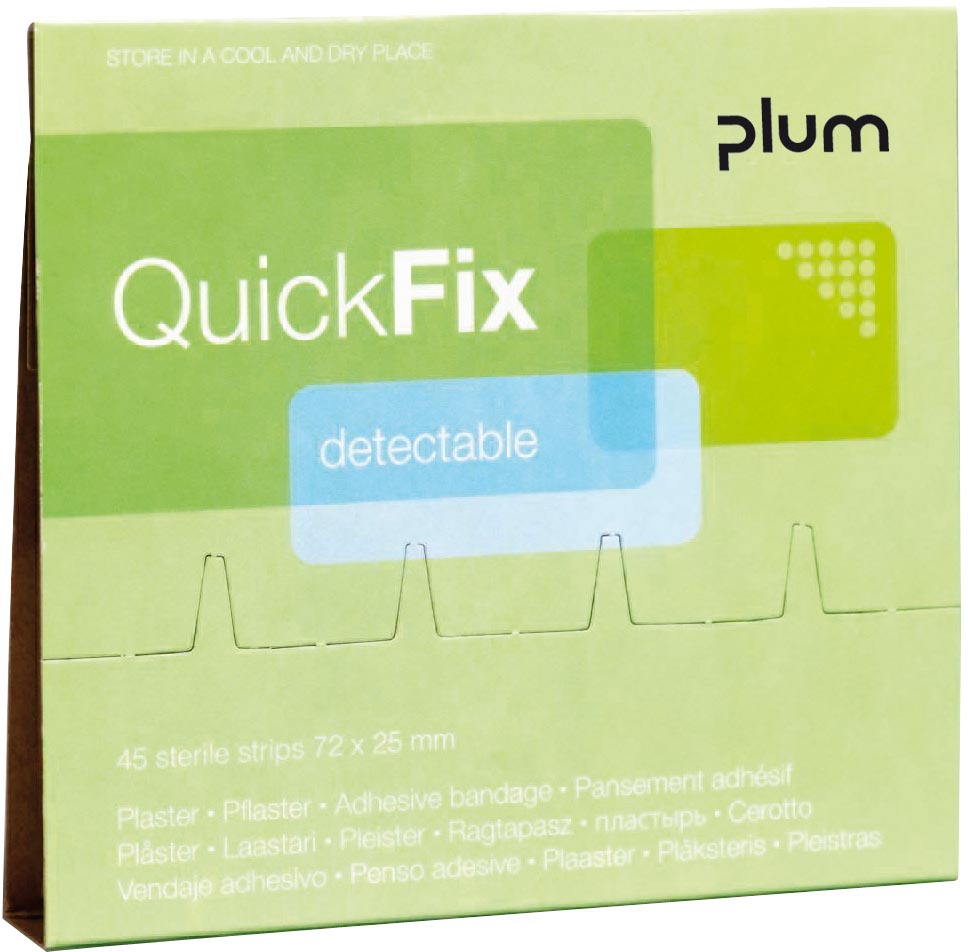 Navulling voor pleisterautomaat Plum QuickFix detecteerbare blauwe pleisters (30)