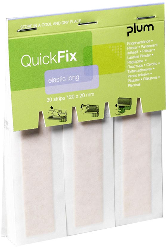 Navulling voor pleisterautomaat Plum QuickFix elastische pleisters 120x20mm (30)