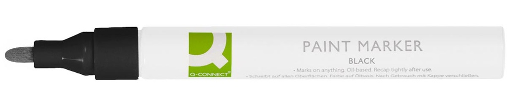 Paintmarker Q-Connect ronde punt 2-3mm op oliebasis zwart