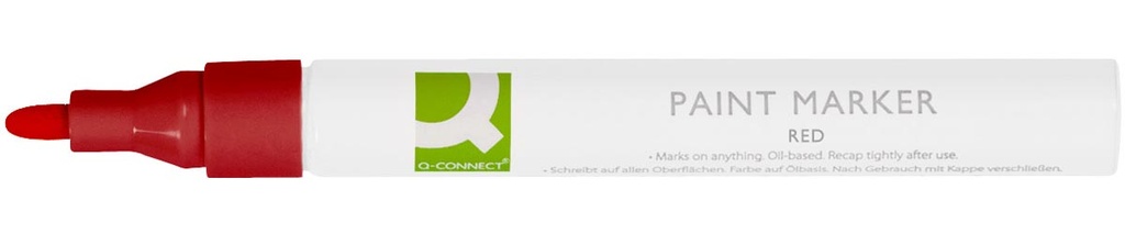 Paintmarker Q-Connect ronde punt 2-3mm op oliebasis rood