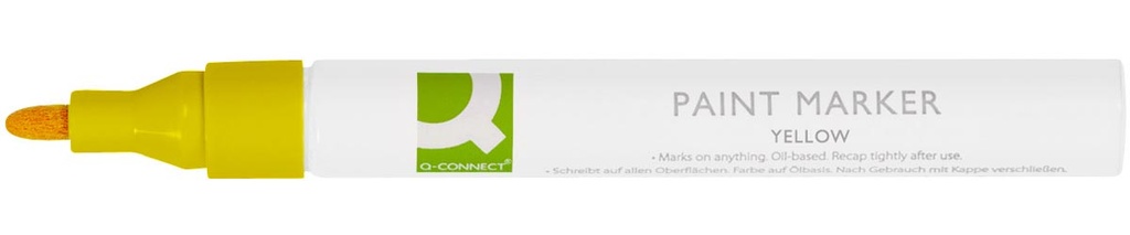 Paintmarker Q-Connect ronde punt 2-3mm op oliebasis geel