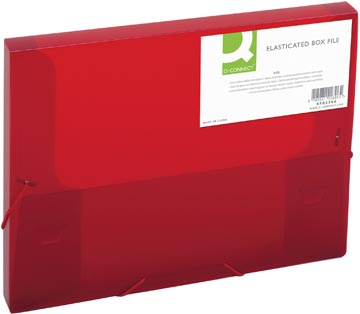 [TIM-KF02306] Elastobox met elastieken Q-Connect PP A4 rug 25mm (rood)