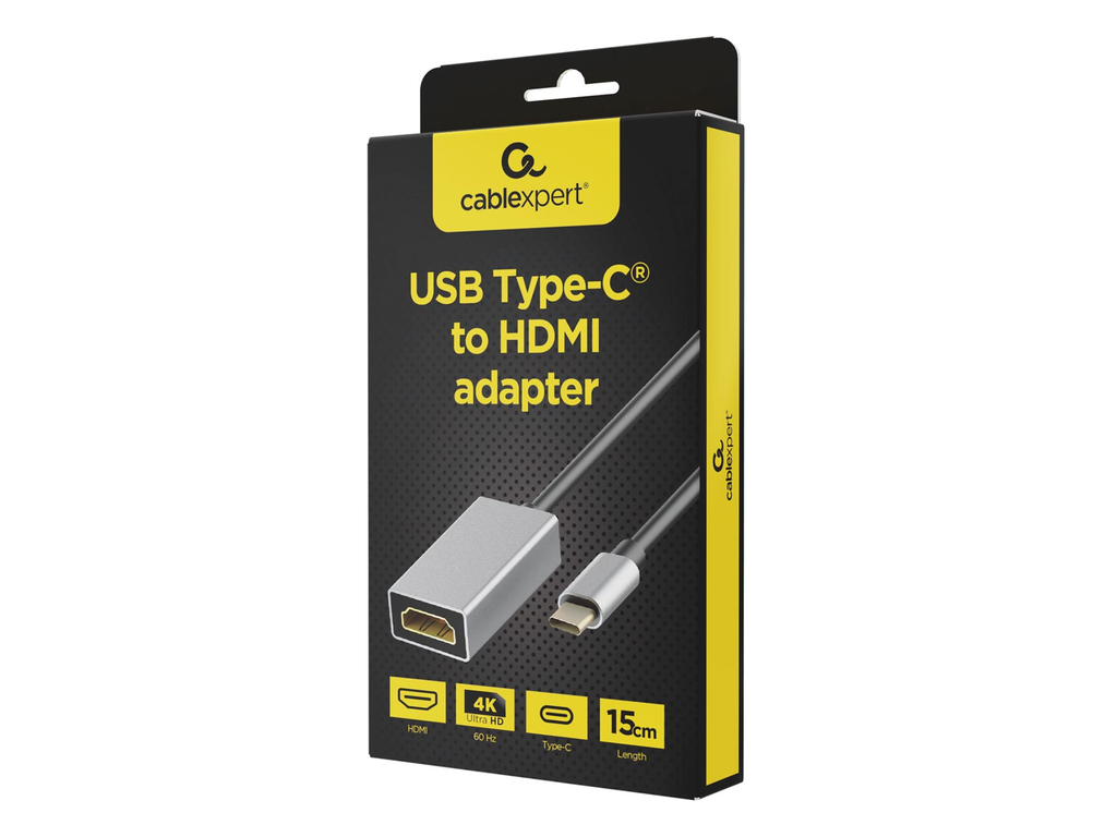 Kabel Cablepert adapter USB-C naar HDMI 0,15m zwart