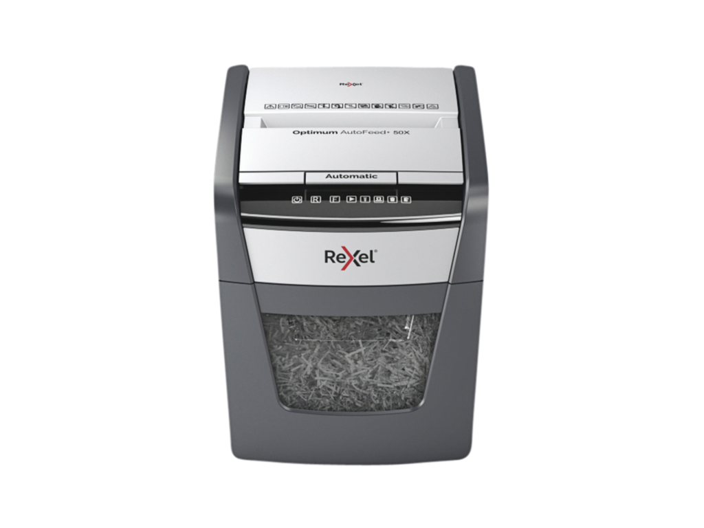 Automatische papiervernietiger Rexel Optimum AutoFeed+ 50X Cross Cut P4