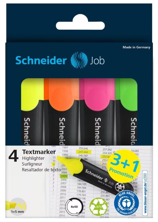Markeerstift Schneider Job 3+1 gratis (4)