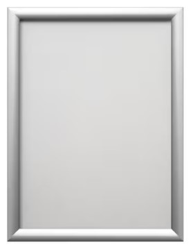 Kliklijst Seco A2 aluminium 25mm voorkant anti-glans PVC frame zilver waterbestendig 